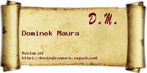 Dominek Maura névjegykártya